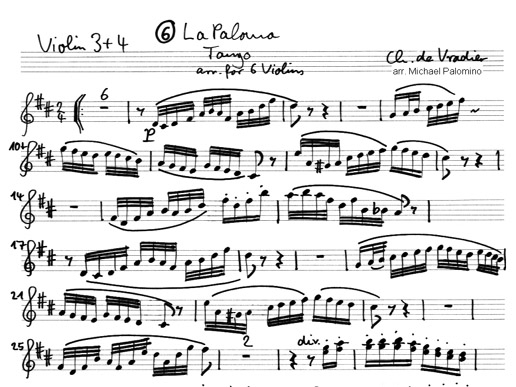 partitura La paloma